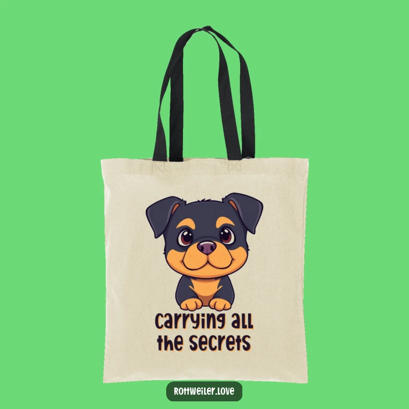 Funny Listening Rottweiler Tote Bag: Your Attentive Companion