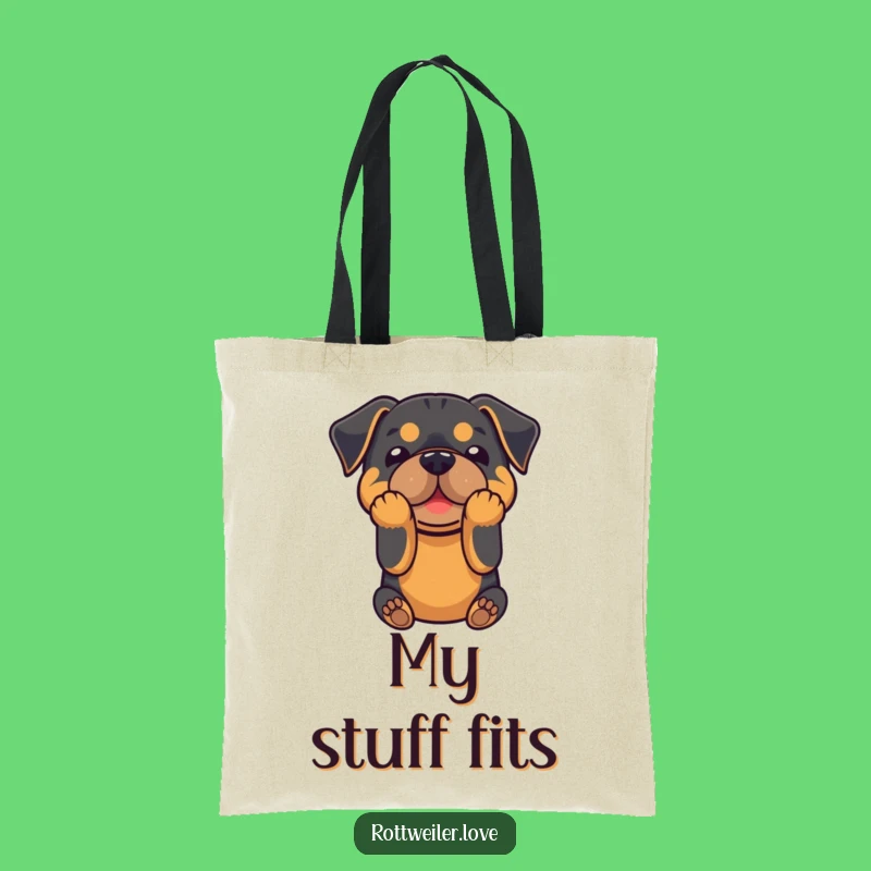 Funny Rottweiler Bowing Tote Bag - Carry Your Canine Charm