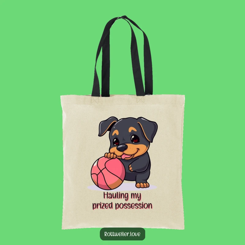 Funny Rottweiler Tote Bag: Carry Your Playful Spirit with This Dog Design